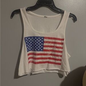 American flag crop top